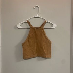 forever 21 tan crop top